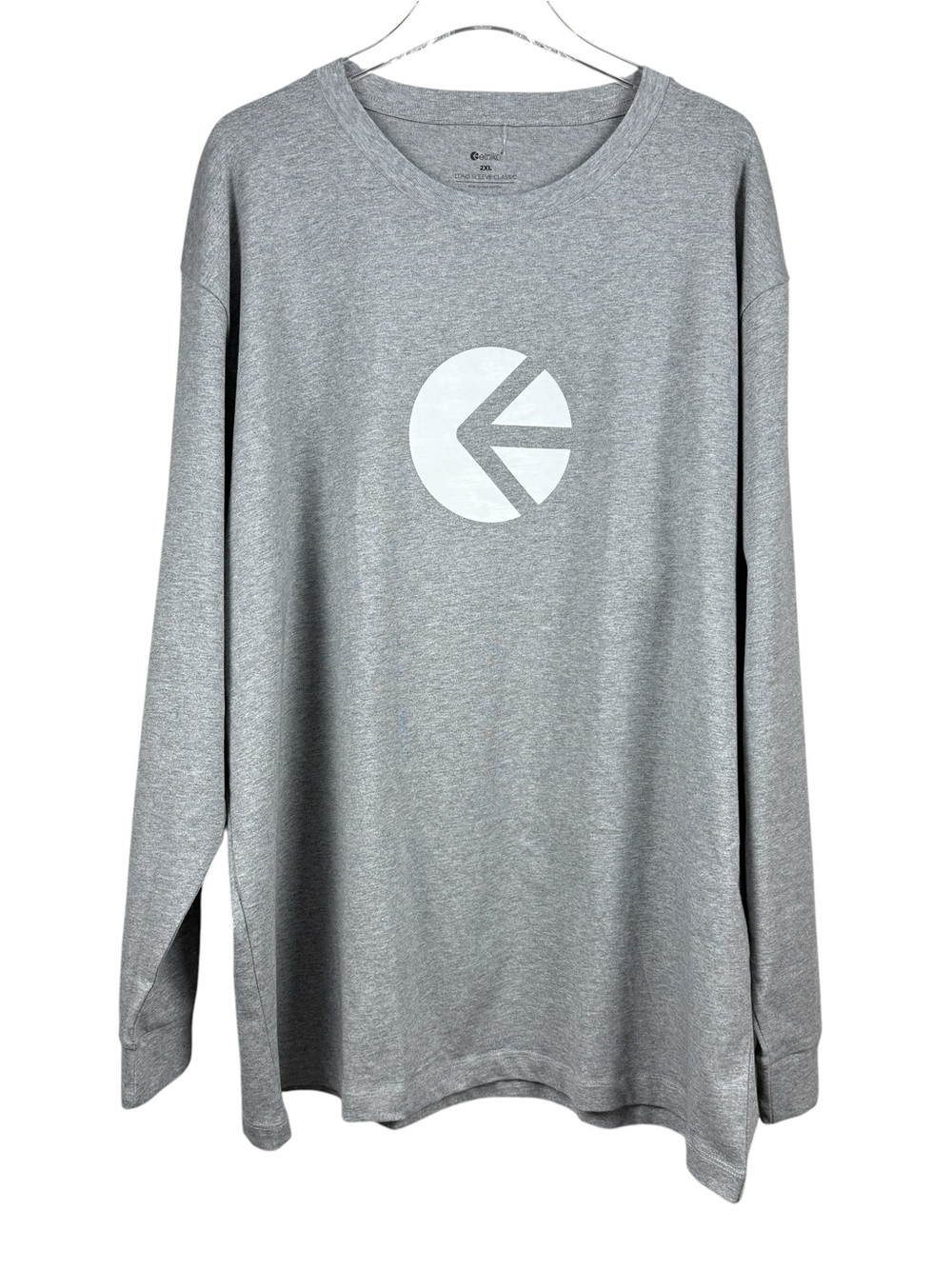 Ethika 100% Combed Cotton Long Sleeve Classic TShirt Heather Gray Men's Size 2XL